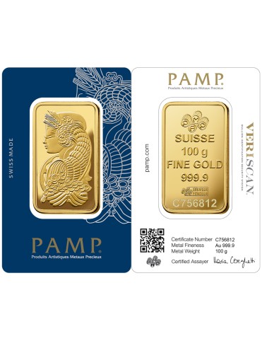 Fortuna Gold Minted Bar 100g